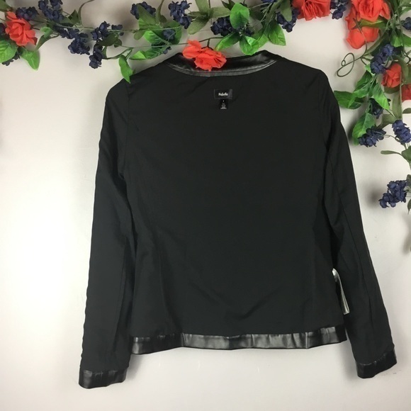 LIKE NEW💚🖤 RAFAELLA Black Mock Vegan Leather Jacket Size 4 - Picture 9 of 14